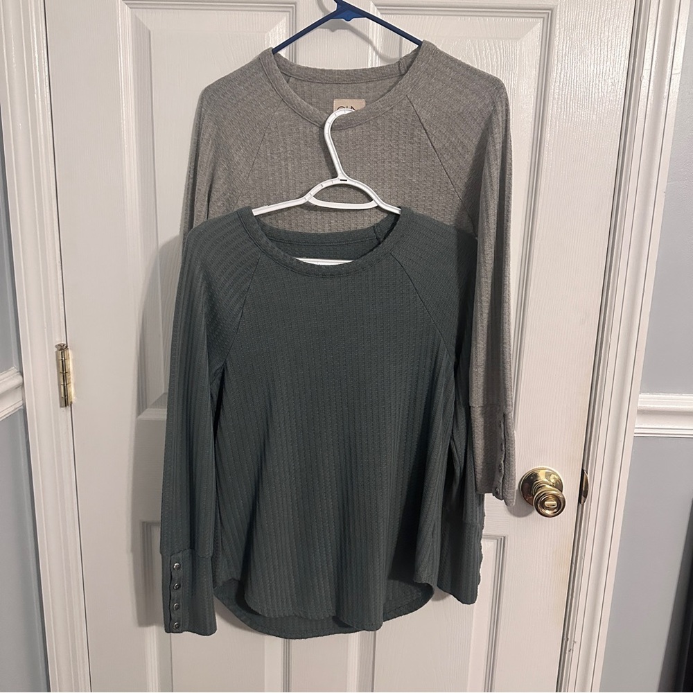 Teal and Gray Women's Sweaters- 2pk